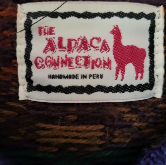 Alpaca Connection Art-Wear Snowflake Plush Peru Alpaca Cardigan Sweater Sz XL - Picture 4 of 4